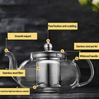 Glass Teapot Kettle with Stainless Steel Removable Infuser for Blooming Tea & Loose Leaf Tea,600ml - Image 4