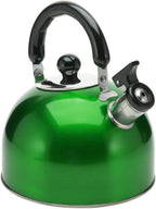 YBM Home Stainless Steel Stovetop Whistling Tea Kettle 3L with Handle, Induction Compatiable - Green by YBMHome