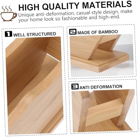 Bamboo Coffee Filter Holder Rack Keeps Papers Dry and Organized - Image 7
