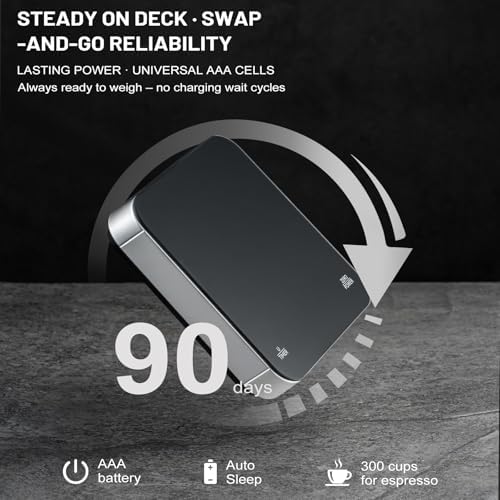 KitchenTour Coffee Scale with Timer, Small Espresso Scale 0.1g/2kg, Silver - Image 5