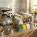 16 Compartment Acrylic Tea Bag Organizer with Lid (2 Pack) - Image 5
