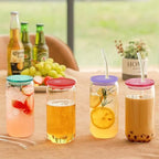 36-Pack Colorful Acrylic Cup Lids with Straw Hole - Spill-Proof Reusable Covers for 16oz Glasses & Tumblers - Perfect for Iced Coffee, Beer, Beverages - Image 6