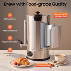 15.3L Commercial Coffee Urn,Stainless Steel Large Coffee Maker - Image 4