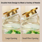 Buaic 2 PACK Glass Pitcher with Lid, 68 oz Vintage Water Carafe for Fridge - Image 3