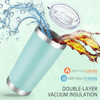 20 oz Tumblers Bulk Stainless Steel Tumbler with Lid, 6 Pack - Image 2