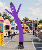 LookOurWay Air Dancers Inflatable Tube Man Attachment - 10 Feet Tall Wacky Waving Inflatable Dancing Tube Guy for Business Promotion - Blower Not Included - Purple - Image 6