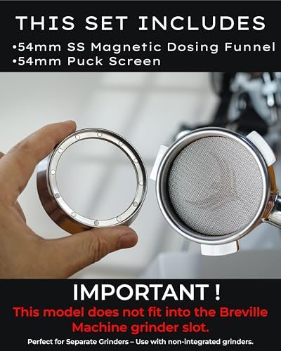 54mm Breville Espresso Tamping Set – Calibrated Click Tamper, Adjustable Distributor, Tamp-Through Dosing Funnel, Puck Screen, Walnut Tamping Station & Knock Box - Image 6