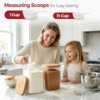 Glass Flour Containers with Lids 1 Gallon 2 Pack Pantry Organization - Image 4