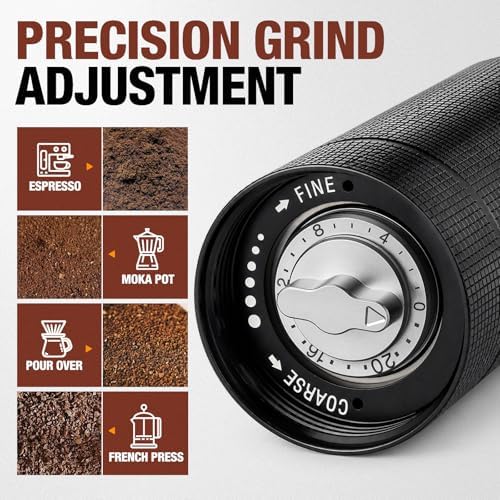 Portable Manual Coffee Grinder with Stainless Steel Conical Burr - Image 3