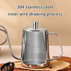 Pour Over Coffee Kettle,Long Narrow Spout,Coffee Carafe,Goose Neck Kettle,Stainless Steel Tea Kettle,Stovetop Portable Water Bottle 12OZ - Image 4