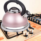 Creative Home Alexa 3.0 Quart Stainless Steel Whistling Tea Kettle Fast Boiling Heat Water for Stovetop Whistle Tea Pot, Rose Gold - Image 2