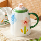 Water Pitcher Household Ceramic Water Set Creative Tea Set Cold Kettle 8-piece Set Household Essential Tea Set teapot Tea Cup Set Water Jug - Image 3