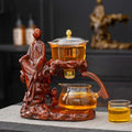 Zurucily Kungfu Tea Sets Semi Automatic Glass Teapot Set (Meditation-red) by zurucily