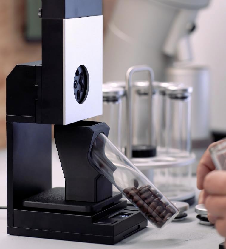 MD-1 coffee bean doser METAL version, MD-1 METAL coffee bean dispenser, coffee bean pre-dosing machine, single dose dispenser (Aluminum, Black) - Image 2