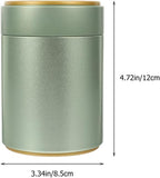 OUNONA Pack of 2 Tea Tin Cans, Tea Storage Space, Tea Containers with Lids, Tea Canisters for Loose Tea, Airtight Tea Leaf Storage, Loose Storage of Tea, Tinplate, Green - Image 6