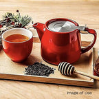 FORLIFE Stump Teapot with SLS Lid and Infuser, 18-Ounce, Red - Image 3