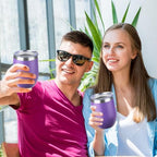 StarSpeed 12oz/12 Pack Insulated Wine Tumbler with Lid,Purple - Image 6
