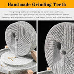 Stone Grain Mill (Solid Wood Base) - Household Traditional Countertop Grinder，Artisanal Natural Stone Grain Mill for Wheat/Spices & Coffee Beans, Ideal for Breads & Tortillas - Image 5