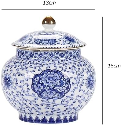 Tea Tin Vintage Celadon Loose Leaf Tea Canister Sealed Ceramic Household Storage Jar Multifunctional Decoration Porcelain Tea Storage - Image 2
