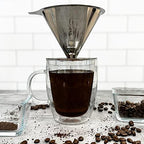 The London Sip Stainless Steel Coffee Dripper Pour Over Coffee Maker, Coffee Slow Brewing Accessories for Home, 1-4 Cup (Pack of 2) - Image 2