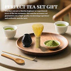 4 Piece Matcha Japanese Ceremony Set, Resin Matcha Whisk, Bamboo Spoon, Bamboo Scoop, Whisk Stand, Perfect Set for Preparing, Yellow-Black - Image 3