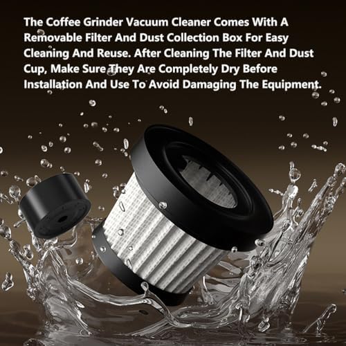Coffee Grinder Vacuum Cleaner, Handheld Mini Vacuum for Coffee Grounds Cordless Vacuuming Tools Kit Rechargeable for Coffee Shop Home - Image 4