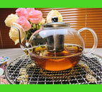 (40 oz/ 1200 ml) Glass Teapot with Removable Stainless Steel Infuser,Borosilicate Glass Teapots,Tea Kettle,Stovetop Safe & Electric Stove Safe,BPA Free,Blooming and Loose Leaf Tea Maker, Clear - Image 4