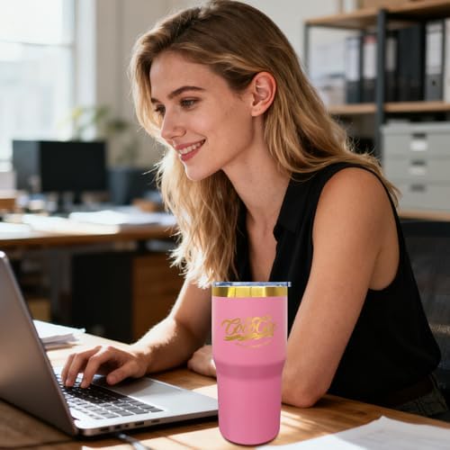 20 oz Tumbler Bulk Stainless Steel Tumblers with Lids and Straws Pink - Image 7