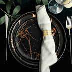 Stone Lain Gold Splash Dinnerware Set - Black & Gold, Set of 16 - Image 3