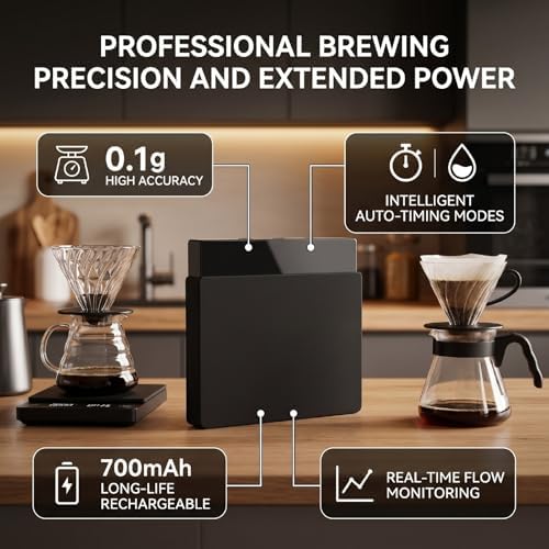 Luocute Coffee Scale with Timer, 0.1g High Precision Digital Kitchen Scale with Precise Control and Smart Brewing Modes, for Espresso and Pour Over Coffee - Image 2