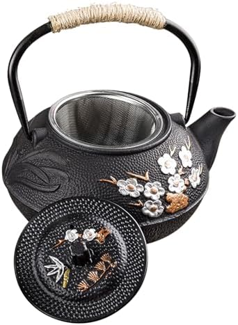 Japanese Cast Iron Teapot, 27oz/800ml Cast Iron Tea Kettle by HomeKitchen