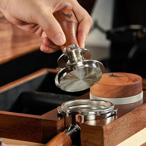 51mm Espresso Accessories Kit Includes Spring Loaded Calibrated Tamper, Stainless Steel WDT Tool, Dosing Funnel and Puck Screen Set Fits Espresso Coffee Machines and 51 mm Portafilters - Image 3