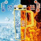 30 oz Tumbler with Handle Hidden Straw Stainless Steel Insulated - Image 5