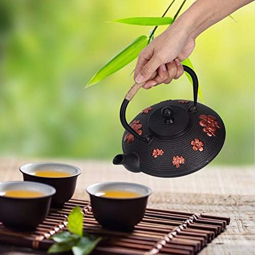 30oz Cast Iron Teapot, Japanese Tetsubin with Straight Hook Spout, Tea Kettle for Home, Tea House - Image 5