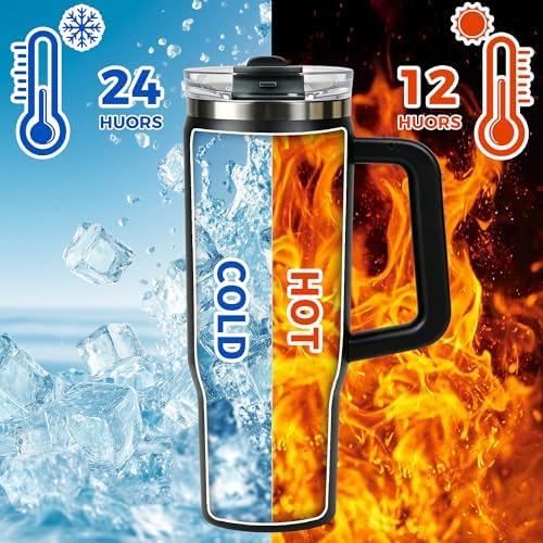 30 oz Tumbler with Handle Hidden Straw Stainless Steel Insulated - Image 5