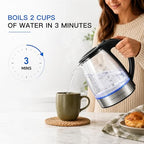 MEGAWISE 1.8L Glass Electric Kettle, Auto Shut-Off, Boil-Dry Protection - Image 5