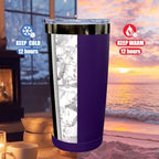 20 oz Tumbler Bulk Stainless Steel Tumblers with Lids and Straws Purple - Image 4