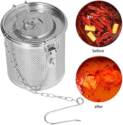 Stainless Steel Seasoning Bag Tea Strainers & Filters Tea Ball Strainers Tea Infuser Multipurpose Filter Seasoning Strainer, Seasoning Strainer for Gravy Soup Taste (1.3L) - Image 4