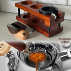 Upgraded Wooden Espresso Tamp Station or 51-58mm Espresso Accessories, Durable Multi Function Tamping Station, Store Your Tamper, Distributor, Portafilter, Coffee Grounds (Premium Tamp Station) - Image 2