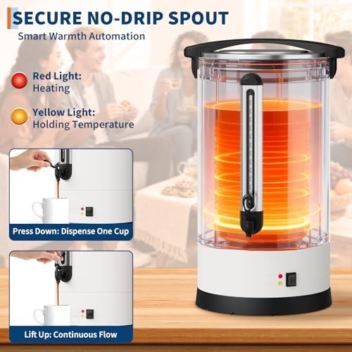Garvee 80 Cup Commercial Coffee Urn, 12L Stainless Steel - Image 3