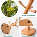 Dxcaicc Coffee Cup Holder for Countertop, Coffee Mug Tree with 6 Hooks, Mug Rack, Wooden Coffee Cup Holder Stand for Kitchen Decor,1 Piece - Image 4