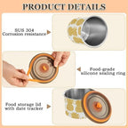 Stainless Steel Coffee Storage Containers with Airtight Lid, Golden Glitter Pineapple 17oz Food Storage Container Kitchen Canister for Tea, Coffee Beans, Ground, Sugar Storage - Image 4