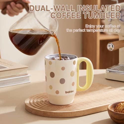 BABLOV Coffee Tumbler with Straw 23oz Insulated Travel Coffee Mugs - Image 2