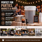 5.8 Gallon Cold Brew Coffee Maker Low Acid Commercial Cold Brew System Set with Dual Filtration Large Bucket with Spigot, 20 Filter Paper, 1 Cotton Filter Bag & Stainless Steel Holder - Image 4