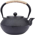 Tea Kettle Vintage Handmade Japanese Cast Iron Teapot with Infuser for Loose Leaf Tea and Teabags, Tetsubin Tea Kettle Stovetop Safe(Size:1.2L) by MGEMJMJ