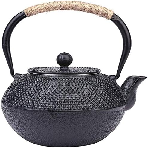 Tea Kettle Vintage Handmade Japanese Cast Iron Teapot with Infuser for Loose Leaf Tea and Teabags, Tetsubin Tea Kettle Stovetop Safe(Size:1.2L) by MGEMJMJ