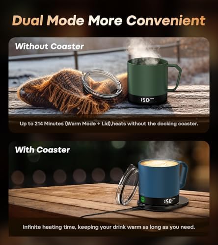 Heated Coffee Mug 14oz, Rechargeable Temperature Control Mug with Lid - Image 5