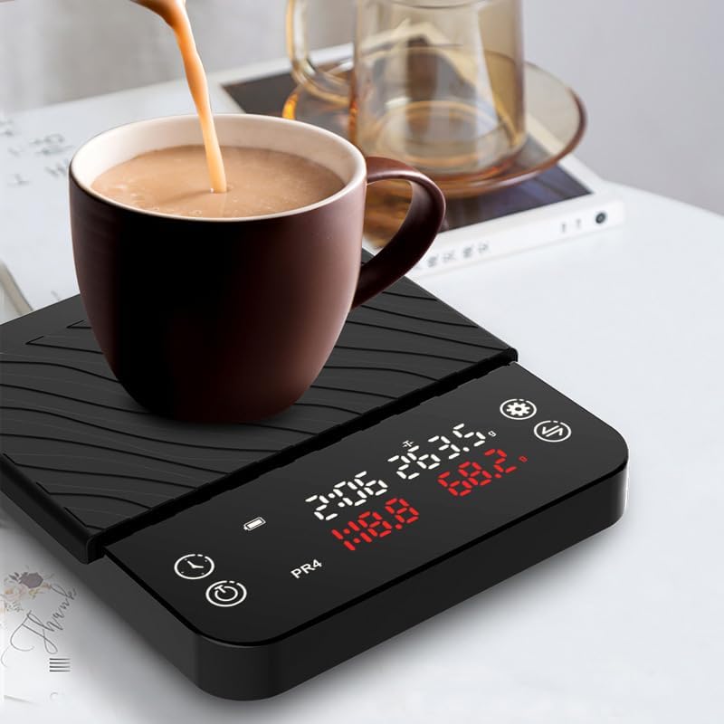 Digital Scale, 2kg/0.1g Electronic Coffee Scale Pour Over Espresso Smart Automatic Timing Digital LED Kitchen Cooking Baking Scales(Single Display) - Image 2