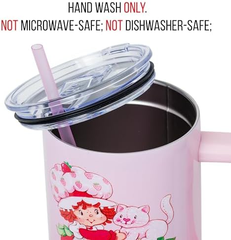 Silver Buffalo Strawberry Shortcake Vintage, Stainless Steel Tumbler, 40oz - Image 4