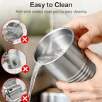 Electric Milk Frother, Stainless Steel Hot/Cold Foam Maker, with LED Display, for Latte & Hot Chocolate,for Home & Office - Image 6